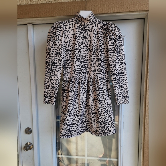 LA VIE REBECCA TAYLOR Animal Print Mini Dress - Picture 3 of 5
